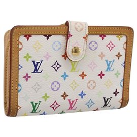 LOUIS VUITTON Multicolor Porte Monnaie Viennois Wallet M92987 LV Auth 196454A