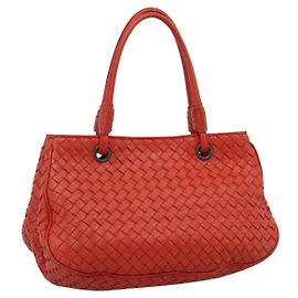 Borsa BOTTEGA VENETA INTRECCIATO in pelle rossa autentica 196055A