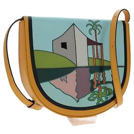 LOEWE Ken Price Collaboration La Palme Absatztasche aus Leder Gelb authentisch 194998M