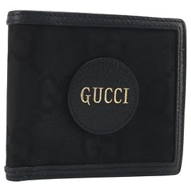 Portafoglio GUCCI GG Canvas Of The Grid Nero 625574 Auth bs36744