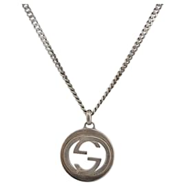 Collana GUCCI Interlocking G Ag925 Silver Auth 196163A - Gucci