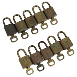 LOUIS VUITTON Padlock 10 Set Padlock metal Gold LV Auth 192560