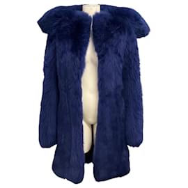 Abrigo de piel de cordero azul cobalto Lanvin