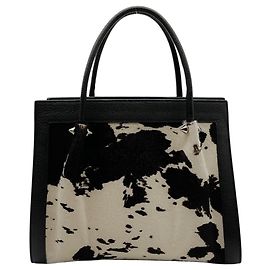 Bolso Renaud Pellegrino en piel de becerro Negro / Blanco