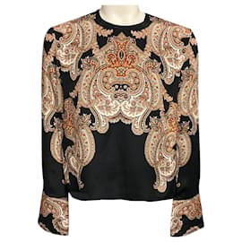Blusa Karisse Veronica Beard con estampado paisley multicolor negro
