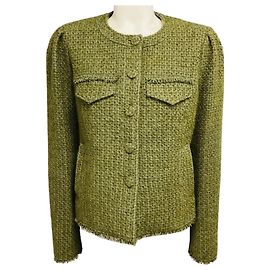 Autre Marque Derek Lam 10 Crosby Morgan Jacke aus Tweed in Army Green