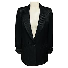 Forte Forte forte_forte Jacke mit schwarzen Jacquard-Streifen