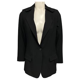 Maison Martin Margiela Schwarzer zweiteiliger Layered-Wool-Blazer