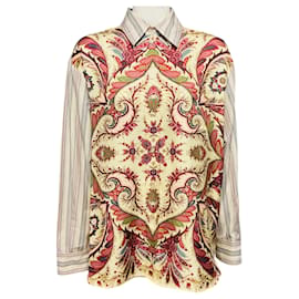 Camicia a righe con stampa multicolore Etro