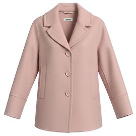 Autre Marque Max Mara S Collection hellrosa Wollmantel mit Knopfleiste
