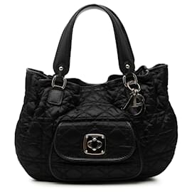 Borsa Tote Dior Nylon Cannage Charming Lock Nera