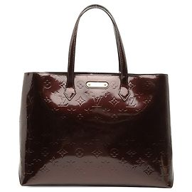 Borsa Tote Louis Vuitton Monogram Vernis Wilshire MM Purple