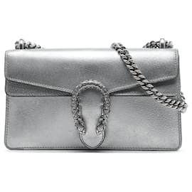 Borsa a tracolla Gucci Dionysus media in pelle di vitello argento