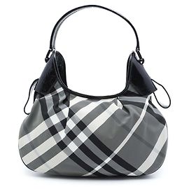 Borsa Brooklyn Hobo in nylon Gray Burberry Beat Check