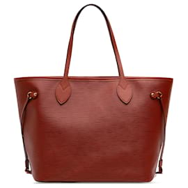 Borsa Tote Louis Vuitton Epi Neverfull MM Marrone