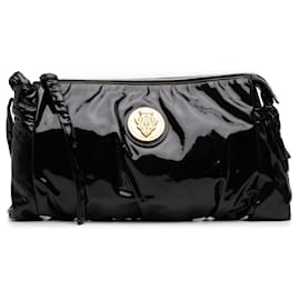 Clutch Gucci Hysteria Large de charol negro
