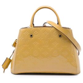 Borsa Satchel Louis Vuitton Monogram Vernis Montaigne BB Beige