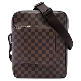 Borsa a tracolla Louis Vuitton Damier Ebene Olav MM marrone
