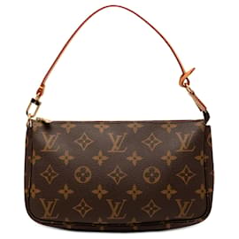 Borsa a tracolla Louis Vuitton Monogram Pochette Accessoires Marrone