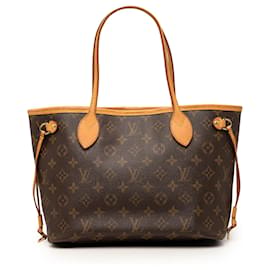 Borsa Tote Louis Vuitton Monogram Neverfull PM Marrone