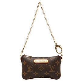 Sac à épaule Louis Vuitton Monogram Pochette Milla PM Marron