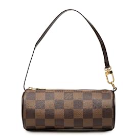 Borsa a mano Louis Vuitton Damier Ebene Papillon Pochette Marrone