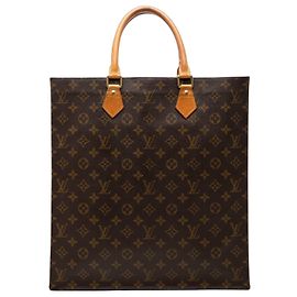 Saco Tote Louis Vuitton Monogram Sac Plat Castanho