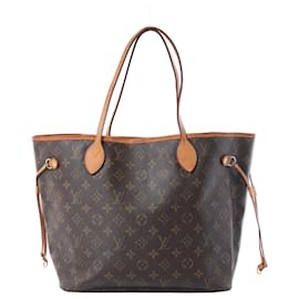 Borsa a spalla Louis Vuitton Monogram Neverfull MM in marrone