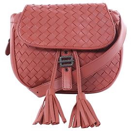 Bolso bandolera Bottega Veneta de piel Intrecciato en rojo