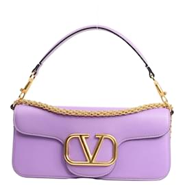 Sac à main 2Way VLogo Loco Valentino Garavani avec chaîne en Purple