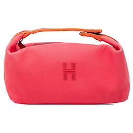 Hermès Hermes Bride à Black PM Handbag Pouch in Hibiscus Pink