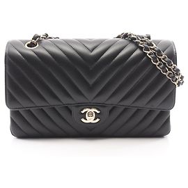 Borsa a tracolla Chanel Chevron V-Stitch Double Flap