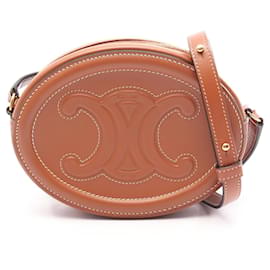 Borsa a tracolla ovale Celine in pelle marrone - Céline