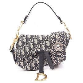Mini borsa Saddle in jacquard Oblique Christian Dior