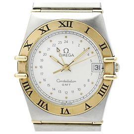 OMEGA Constellation GMT 18K Gold Steel Quartz Uhr