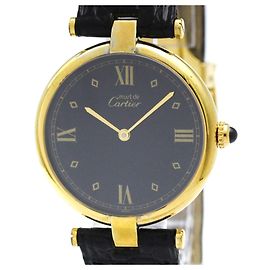 Relógio feminino Cartier Must Vendome banhado a ouro quartz
