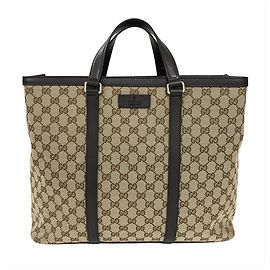 Gucci Joy Tote Bag Beige GG Canvas und Leder