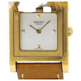 Montre femme Hermes Medor plaquée or Quartz - Hermès