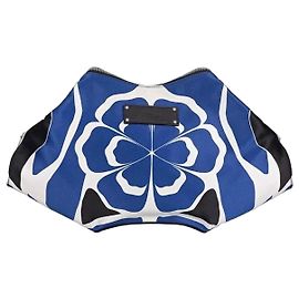 Clutch Alexander McQueen De Manta Blue Textile Usato