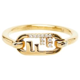 Fendi Ring mit vergoldetem FF-Logo