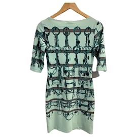 Kleid mit Pferdegebiss-Print - Hermès