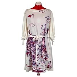 Louis Vuitton Seidenkleid Paris-Print