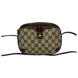 Borsa a tracolla in pelle Gucci Vintage Sherry Line GG Logo