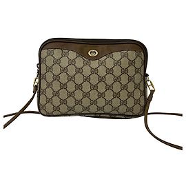Borsa a tracolla Gucci in pelle marrone