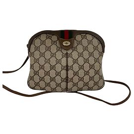 Borsa a tracolla in pelle Gucci Vintage Sherry Line GG Logo