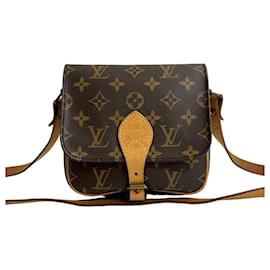 Louis Vuitton Mini Cartouchiere Monogram Schultertasche aus Leder