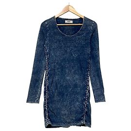 Autre Marque Diesel Kleid mit langen Ärmeln in Denim-Optik