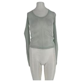 Camiseta verde transparente de manga larga - Helmut Lang