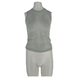 Camiseta verde transparente sin mangas - Helmut Lang