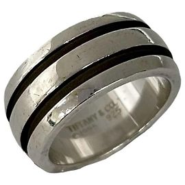 Tiffany & Co. Vintage Grooved Double Line Band Ring